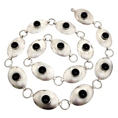 Rita with Yellowhorse Sterling Silver Onyx Concho Belt