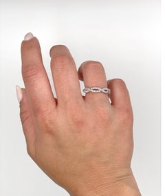 Ritani Anillo Twist de Diamantes de Oro Blanco de 14 K con Diamantes Redondos de 0,37 Quilates