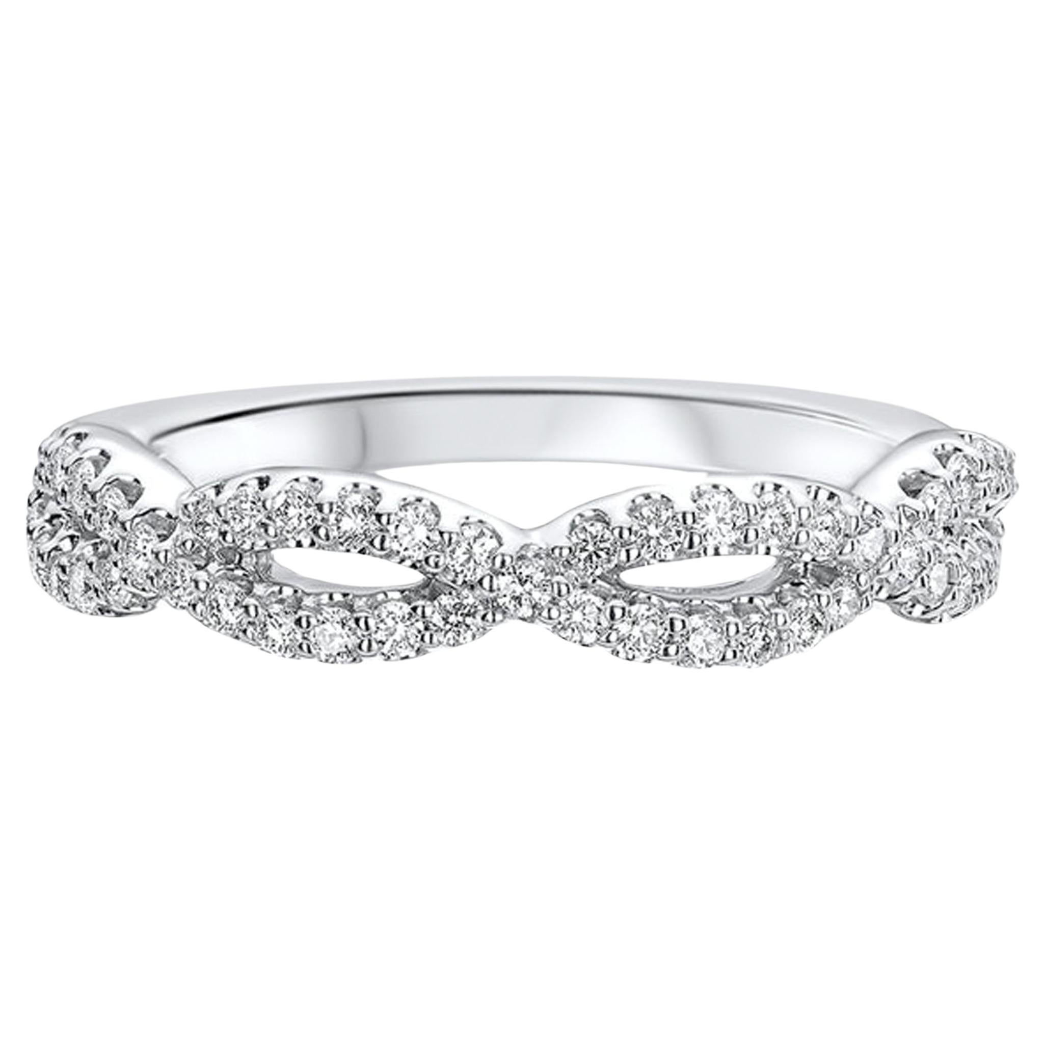 Ritani Anillo Twist Diamante Oro Blanco 14K - 21318 - Talla 6.5