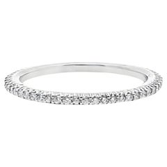 Ritani 18K White Gold Thin Band Eternity Ring - Style #33700 - Size 6.75