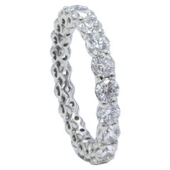 Ritani 2.10 Carat Platinum Round Diamond Eternity Wedding Band Ring