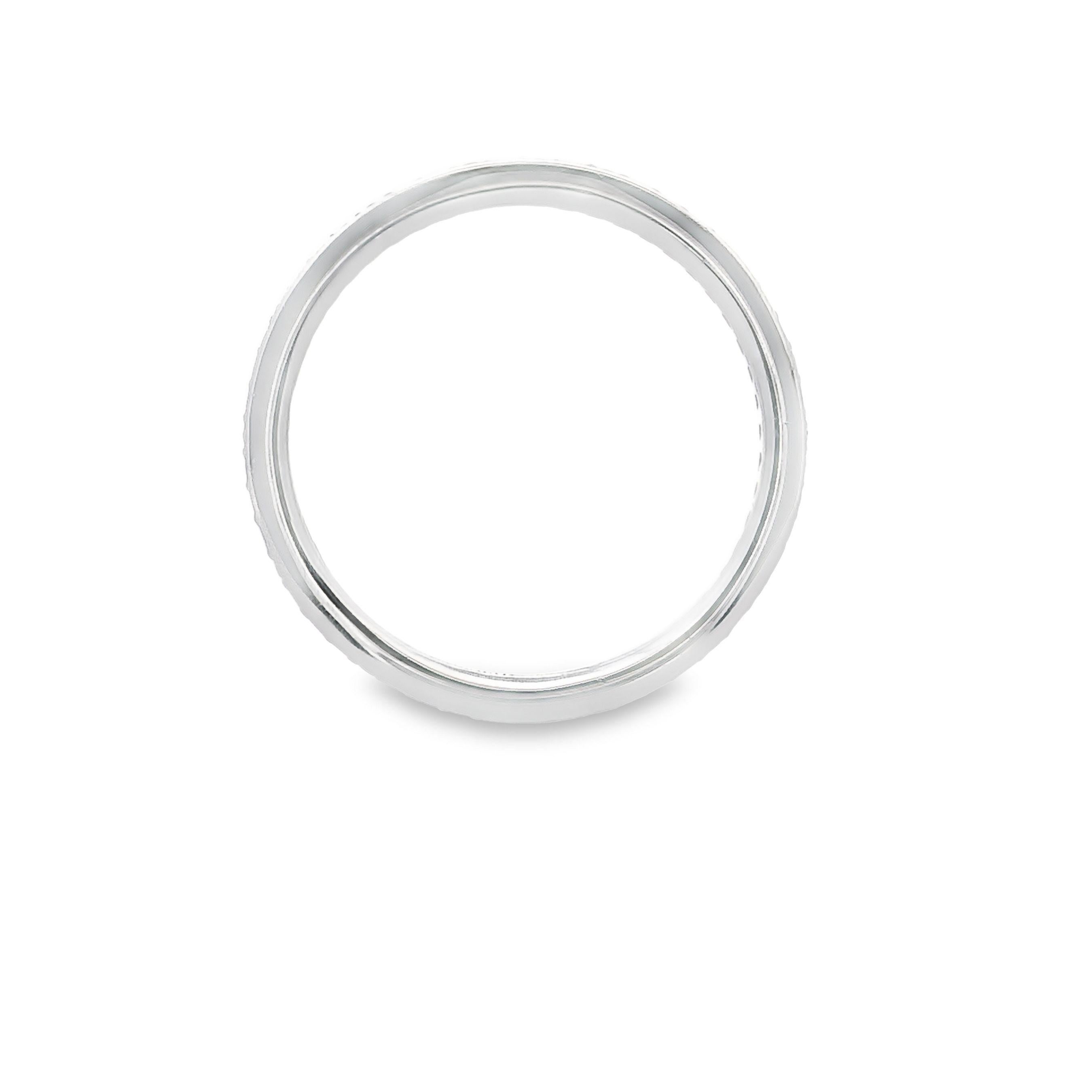 Contemporain Ritani 31694 Endless Love, bague d'éternité en or blanc 18 carats avec diamants - Taille 6,75 en vente