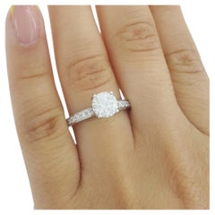 Ritani, bague de fiançailles canadienne en or blanc 18 carats et diamants extraits