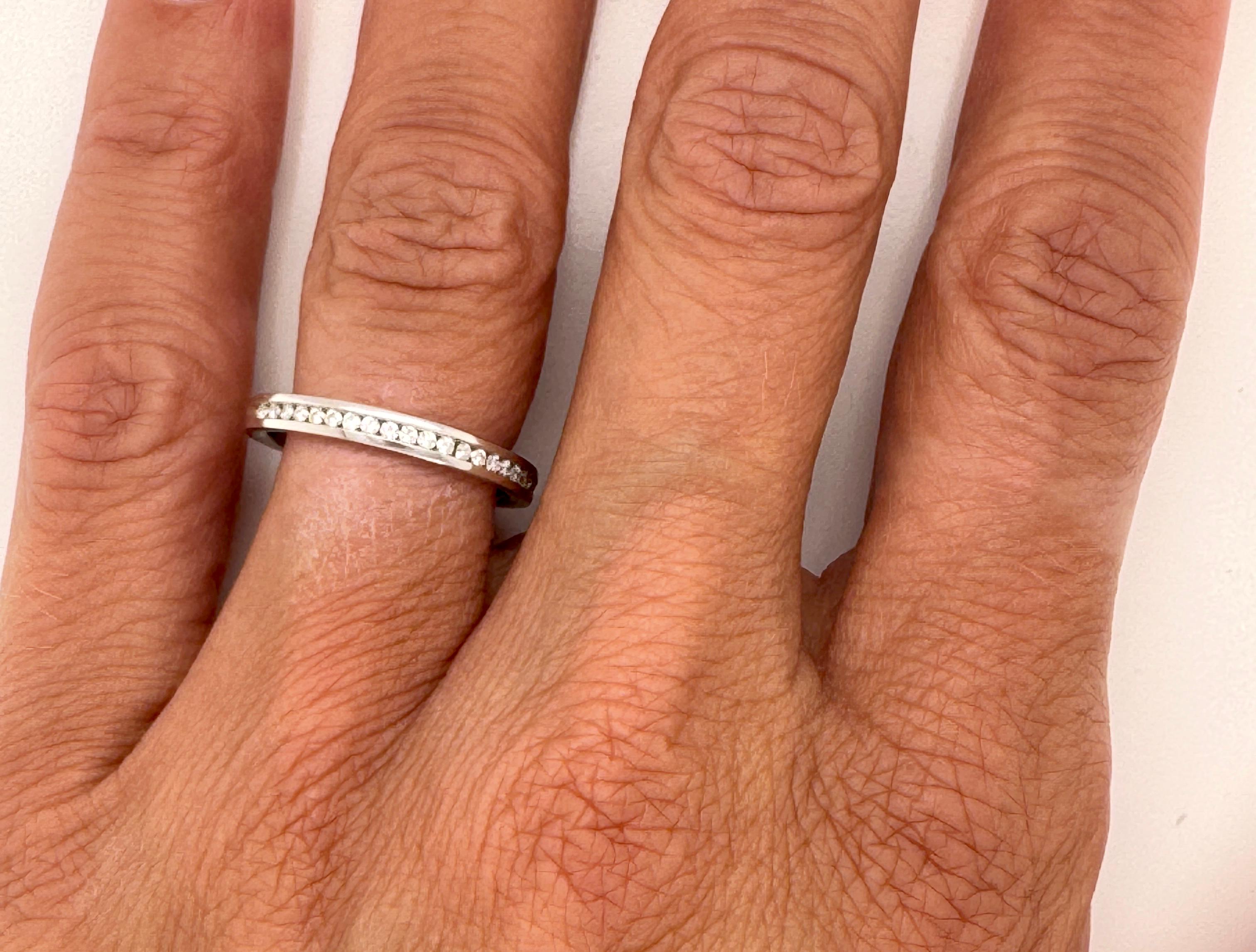 Ritani Channel Set Diamond Wedding Ring Band .15ct Mined 14K Brand New For Sale 2