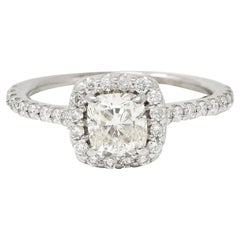 Ritani Contemporary 1.55 CTW Diamond 14 Karat Cushion Engagement Ring GIA