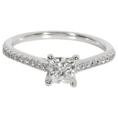 Ritani Diamond Engagement Ring in Palladium GIA Certified H SI1 0.94 Carat