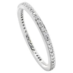 Ritani Endless Love 18K White Gold 0.22 Carat Diamond Eternity Ring Size 6.75