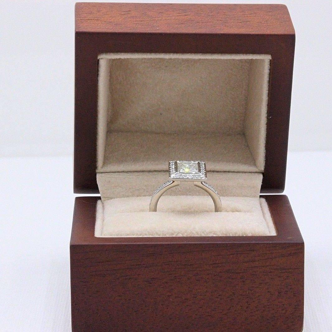 Ritani Endless Love Princess Diamond Ring 1.70 Carat H VS1 in Platinum For Sale 2