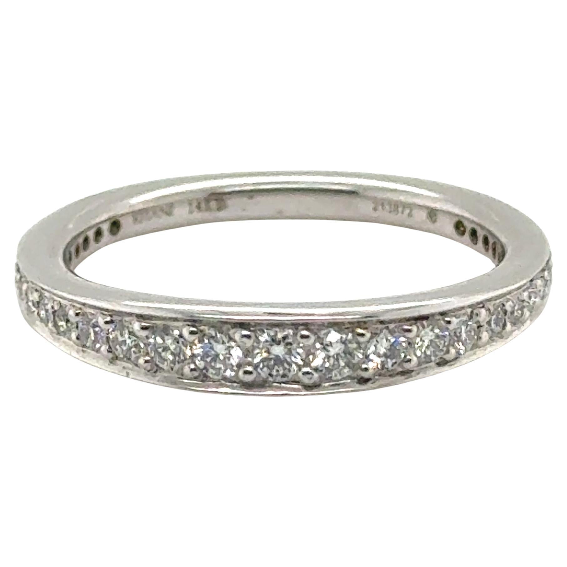 Ritani Eternity Diamond Wedding Ring Band .39ct Mined 14K Graduated Brand New en vente