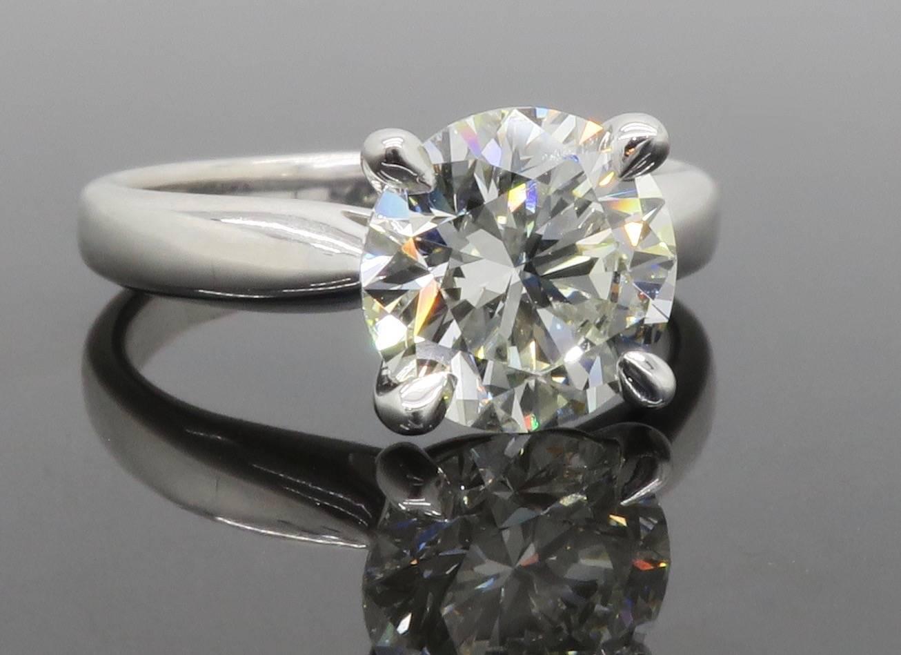 Ritani GIA Certified 2.04 Carat Round Brilliant Cut Diamond Engagement Ring 5
