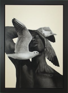 Ritchelly Oliveira - Breathe Charcoal and Acrylic Painting on Canvas, Surrealist, 2025 Breathe Charcoal and Acrylic Painting on Canvas, Surrealist, 2025