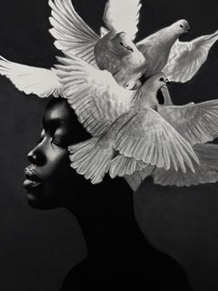 Coroação - contemporary portrait by Brazilian artist Ritchelly Oliveira