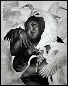 Deus É Um Sentimento: Contemporary Acrylic Portrait on Canvas