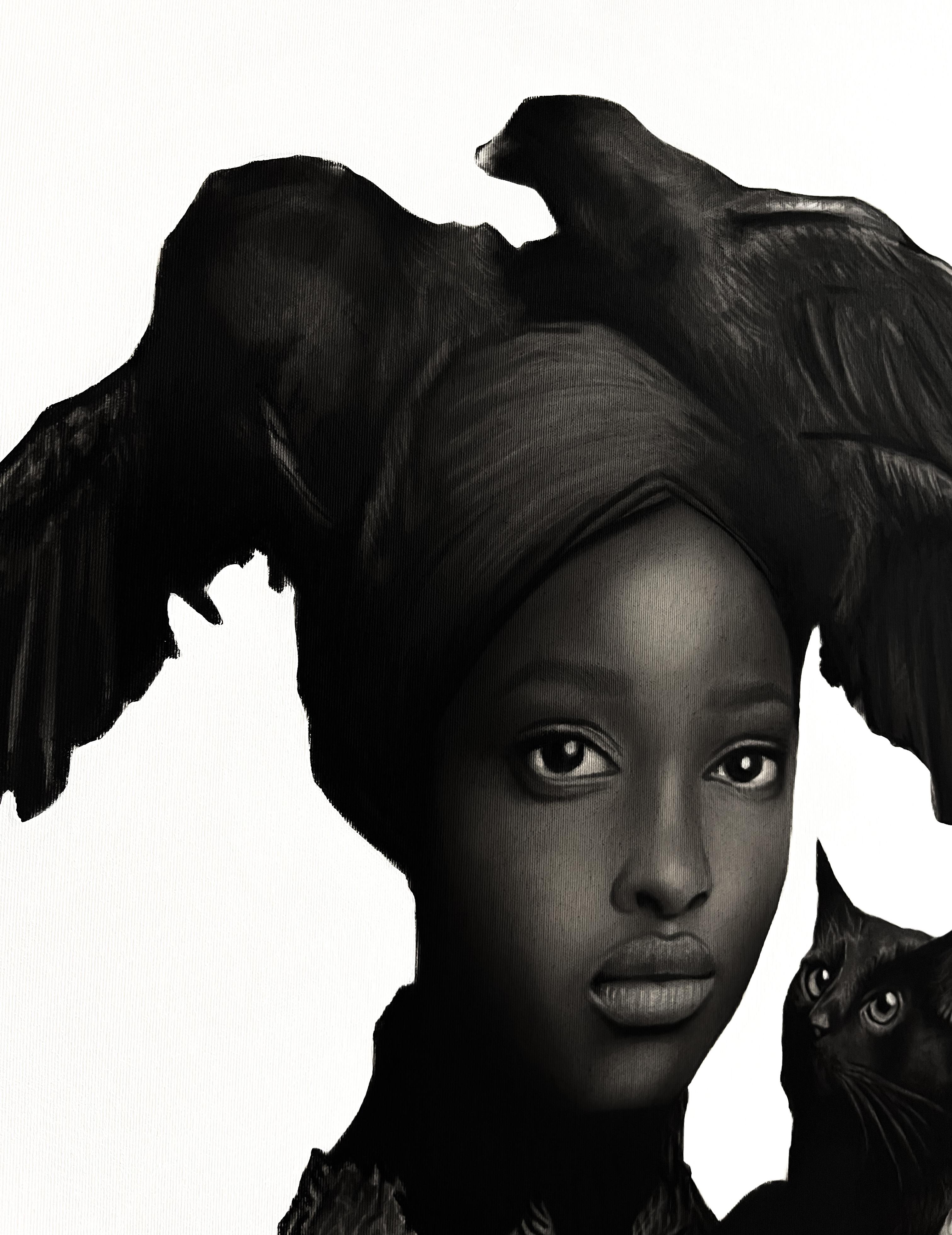 Gato Preto, 2025, Pittura - Painting Contemporaneo di Ritchelly Oliveira