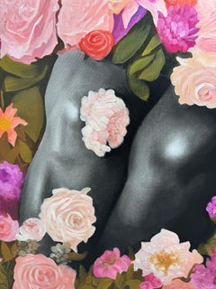 Ritchelly Oliveira, „As Flores que Eu Plantei I“, 2024, Kohle- und Ölgemälde
