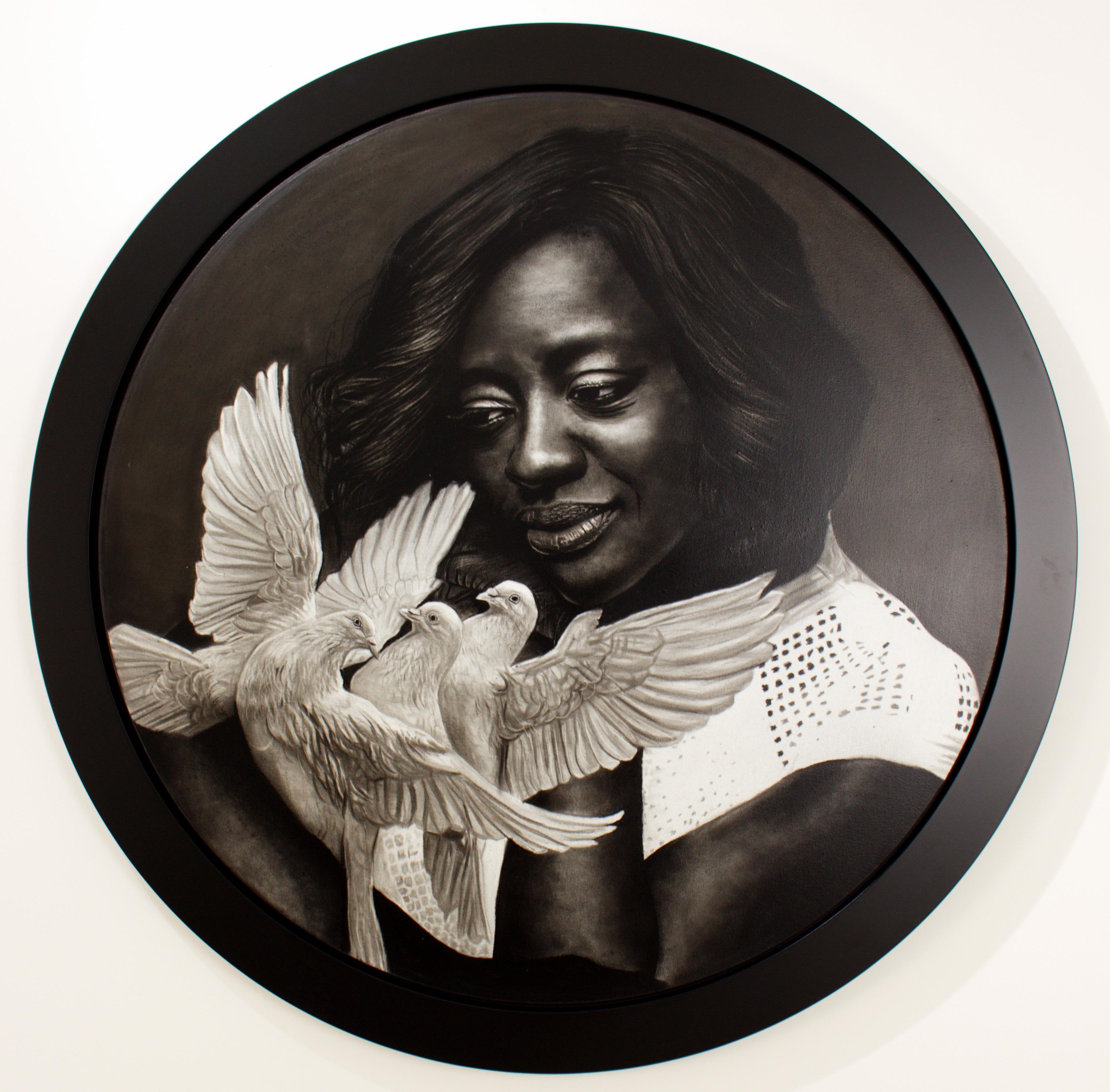 Viola und die Vögel, 2025 - Ritchelly Oliveira (figurativ) im Angebot 3