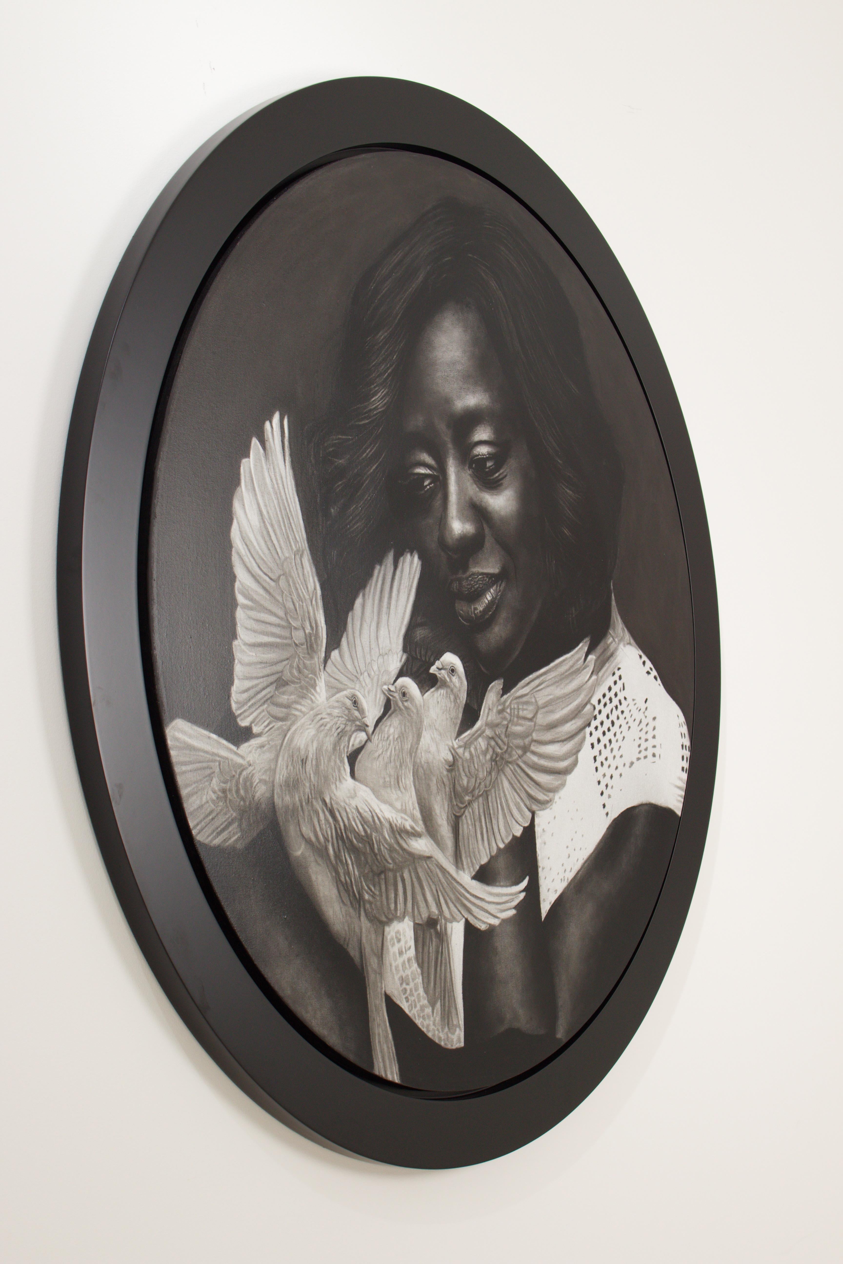 Viola und die Vögel, 2025 - Ritchelly Oliveira (figurativ) im Angebot 4