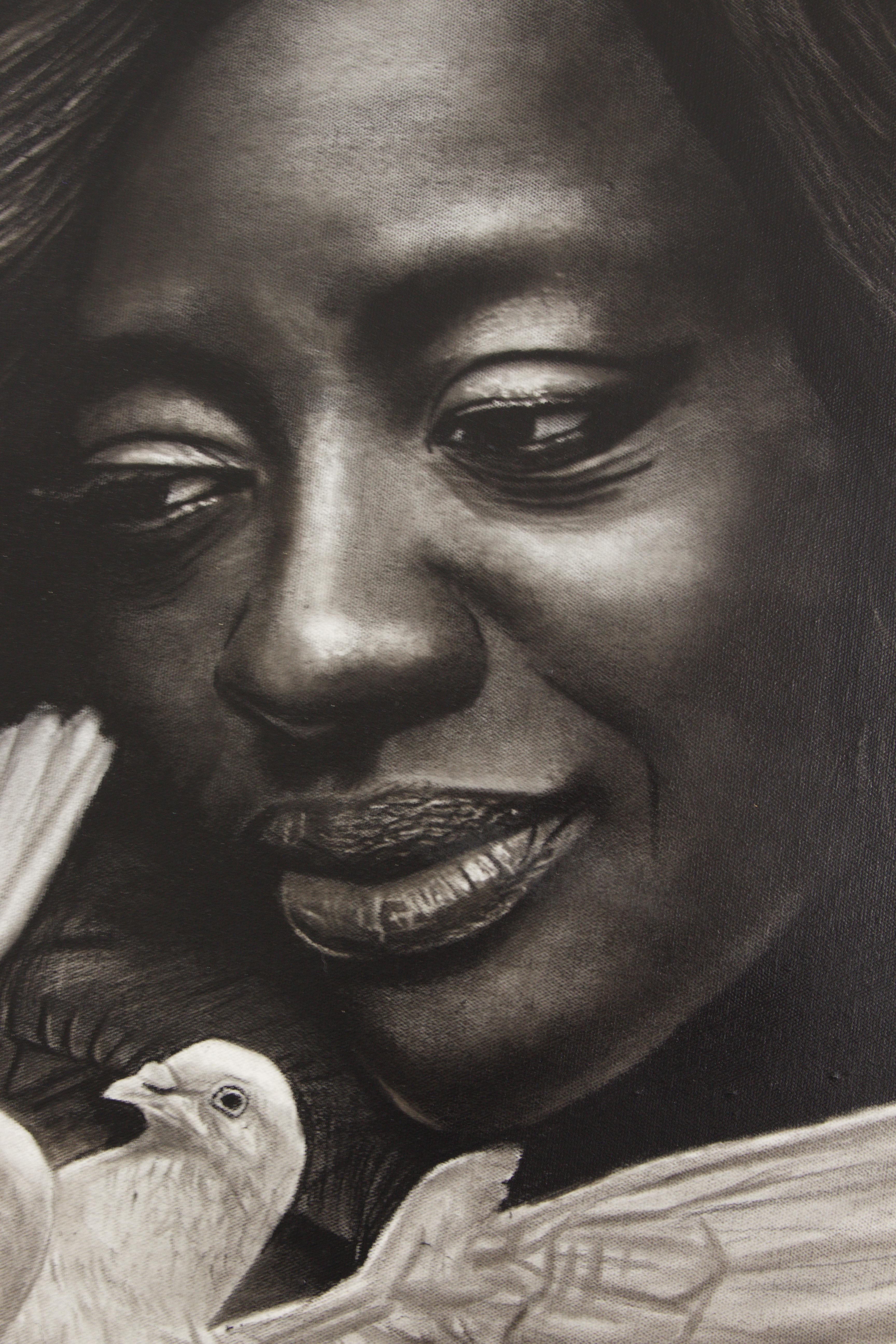 Viola und die Vögel, 2025 - Ritchelly Oliveira (figurativ) im Angebot 7