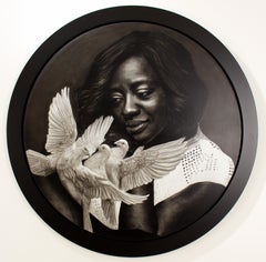 Viola und die Vögel, 2025 - Ritchelly Oliveira (figurativ)
