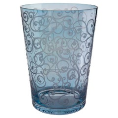 Ritmica Blue Glass Vase by Griffe Montenapoleone by Vetrerie di Empoli