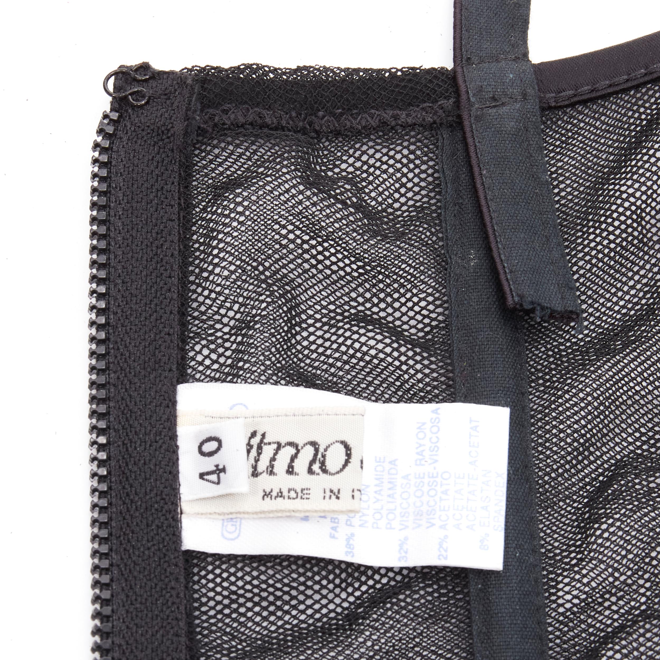 RITMO DI PERLA LA PERLA Vintage black embroidery boned corset top IT40 S 1