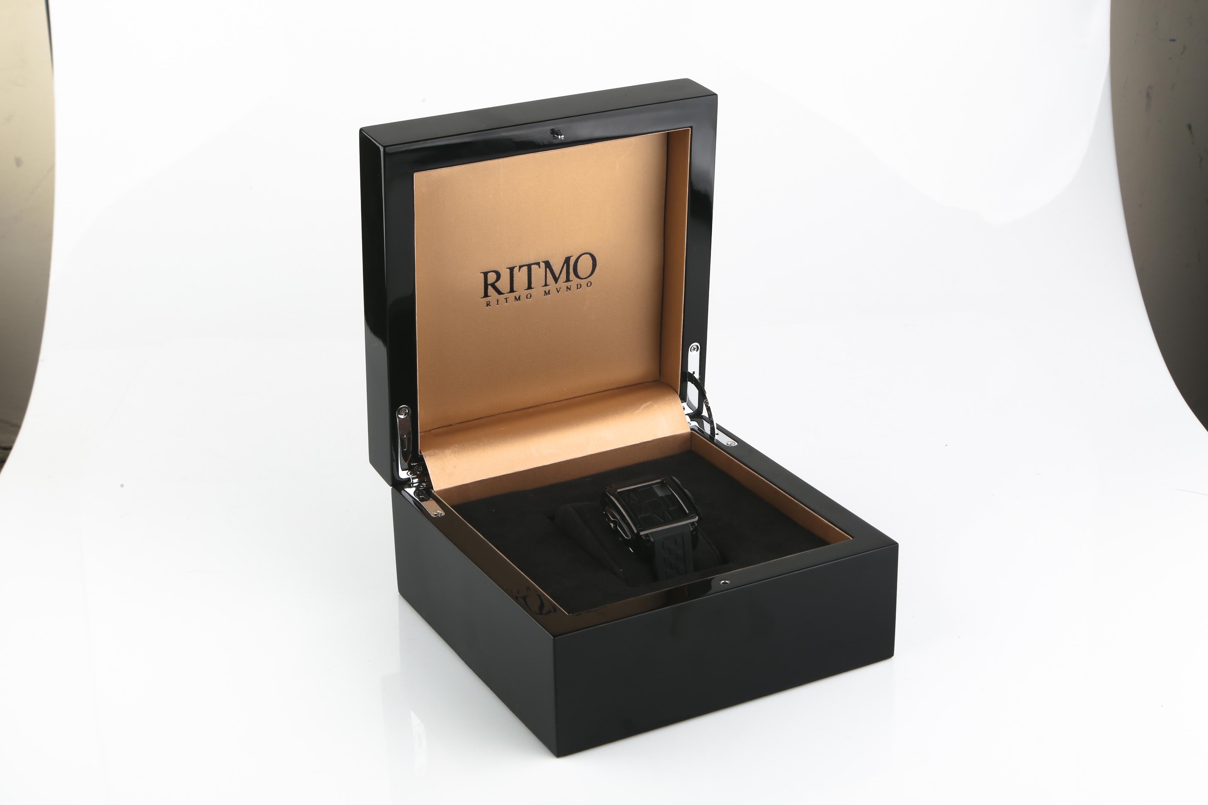 Ritmo Mundo Puzzle Automatic 25 Jewel Limited Black Women's Watch 511 w/ Box For Sale 1
