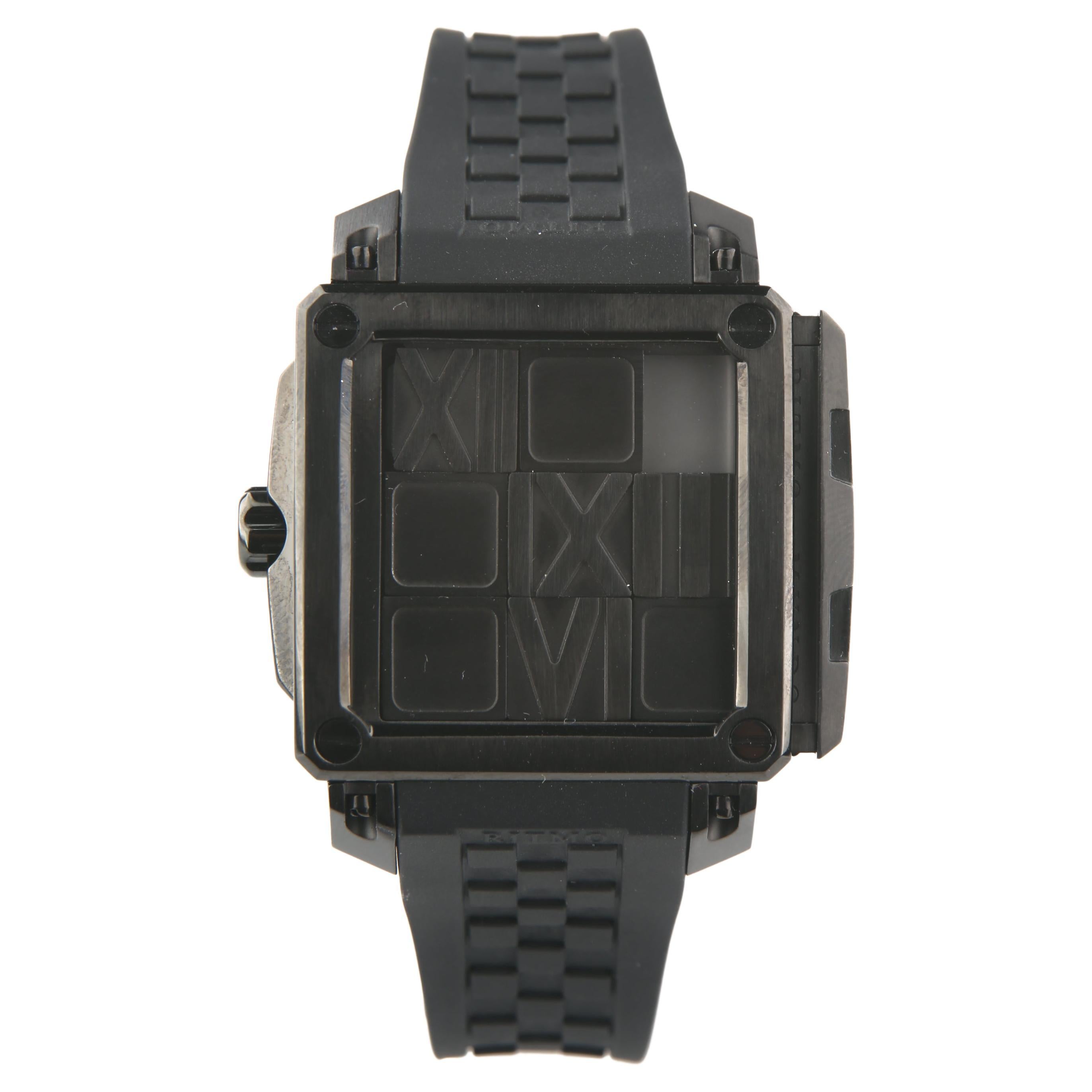 Ritmo Mundo Puzzle Automatic 25 Jewel Limited Black Women's Watch 511 w/ Box For Sale