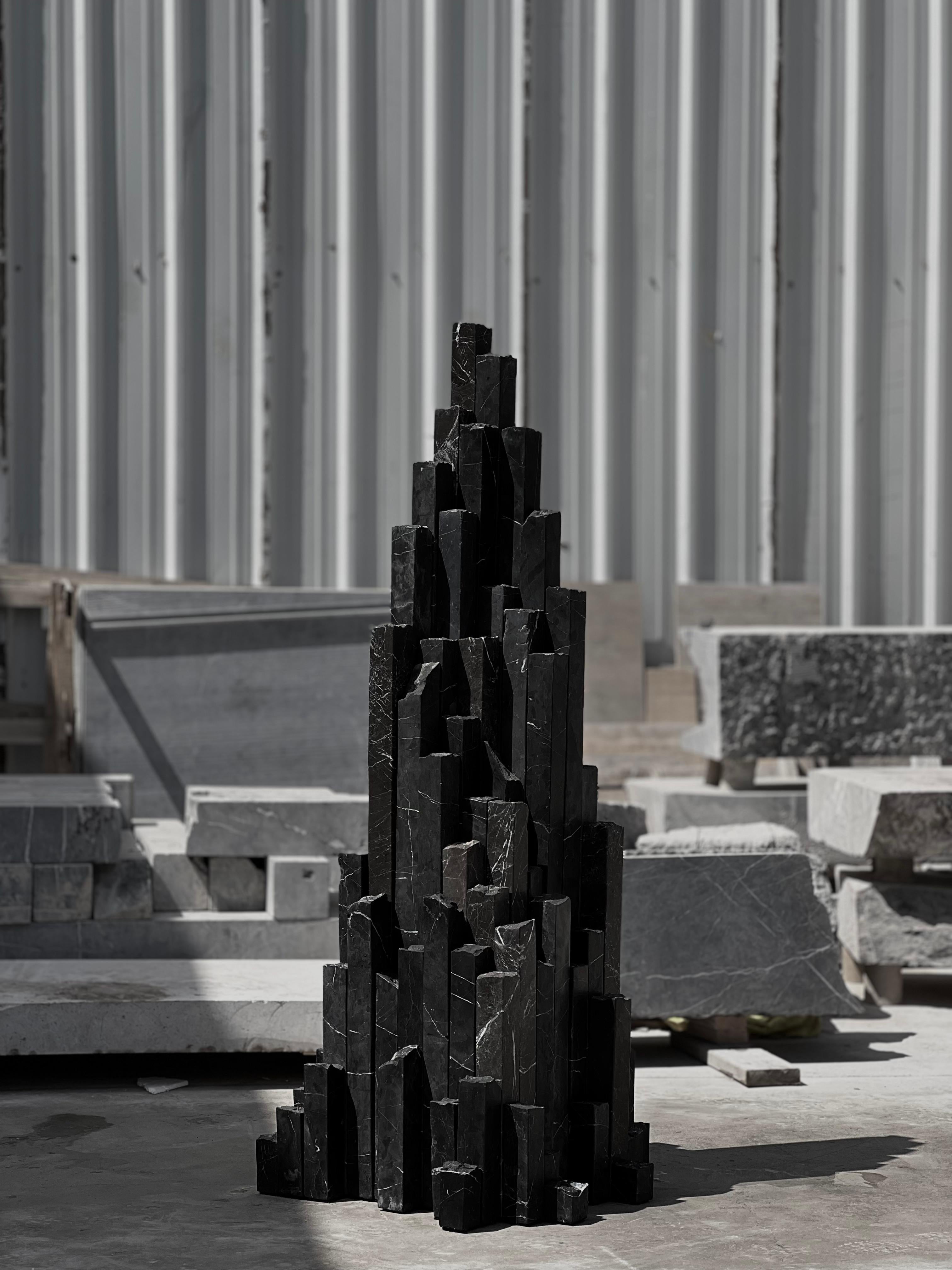 Rito Rock Installation Sculpture by Andres Monnier
Unique Piece.
Dimensions: D 78 x W 78 x H 200 cm.
Materials: Travertine.

Treko Concrete is a Mexican studio based in Ensenada, that aims to create functional handcrafted furniture and sculptural
