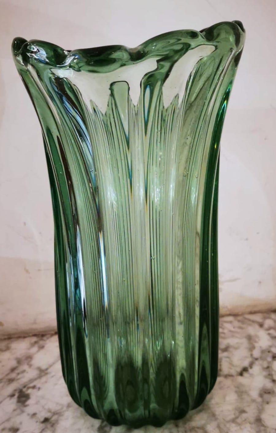 Ritorto A Coste Vase, by Archimede Seguso, Murano, 1950s 3