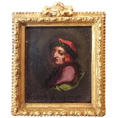 Portrait of Dante Thumbnail, Italian Painting Late 18th Century Oil Poet Writer