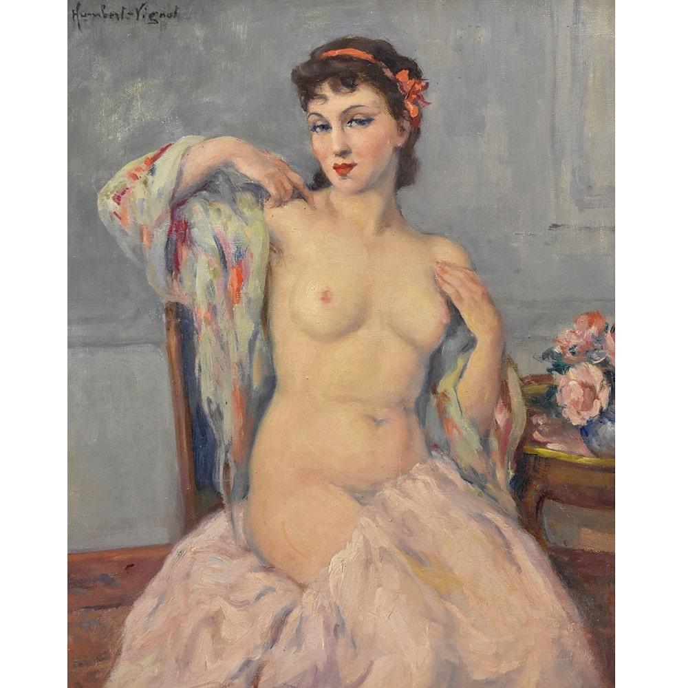 La categoria Dipinti Nudità Femminile, propone un nudo di donna, quadri su tela, del XX secolo, Anni Trenta del Novecento.

L’opera è una pittura a olio molto gradevole, dipinto a mano nei primi anni del 1900.

Porta una bella cornice in legno
