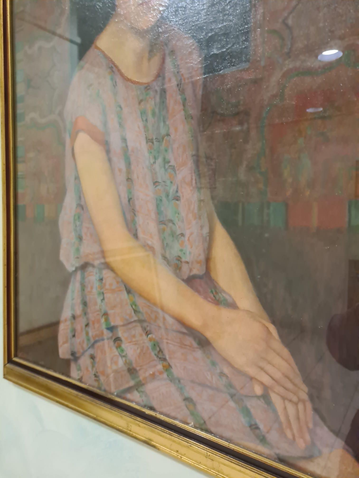 Portrait of a Maiden by painter Ernesto Gai early 1900' For Sale 4