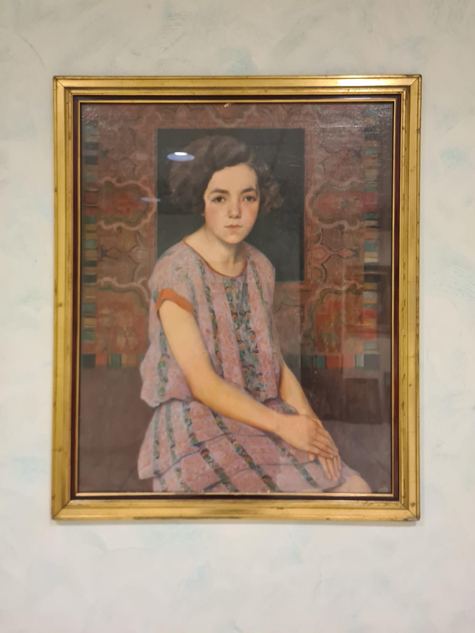Portrait of a Maiden by painter Ernesto Gai early 1900' For Sale 5