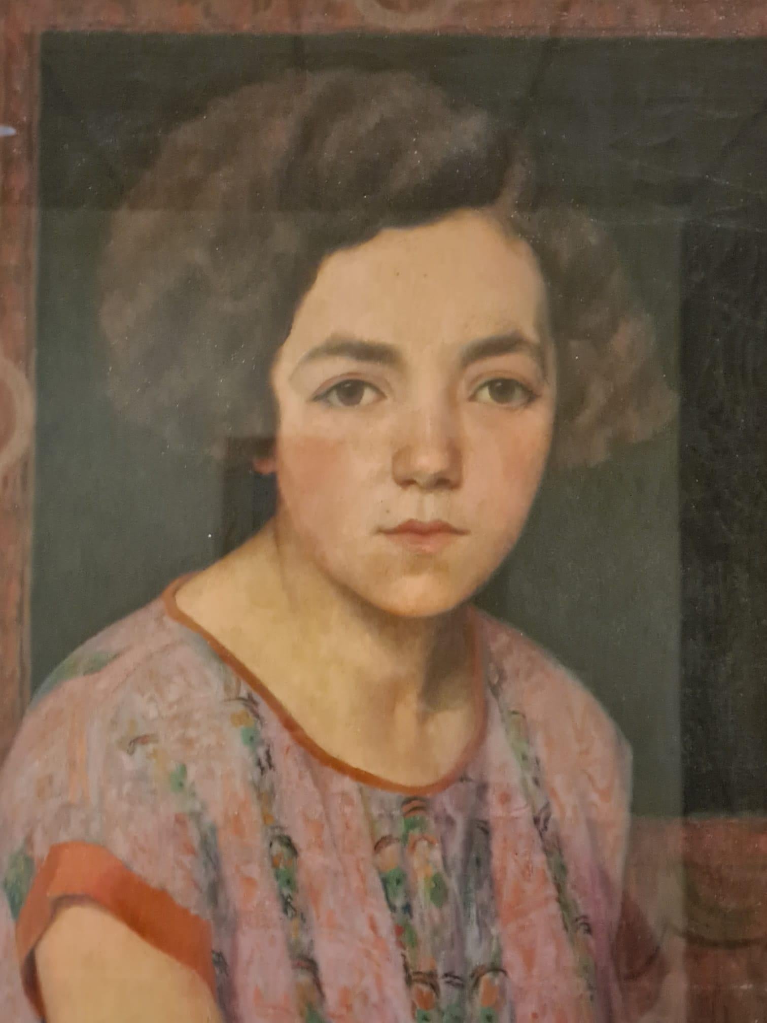 Portrait of a Maiden by painter Ernesto Gai early 1900' For Sale 8