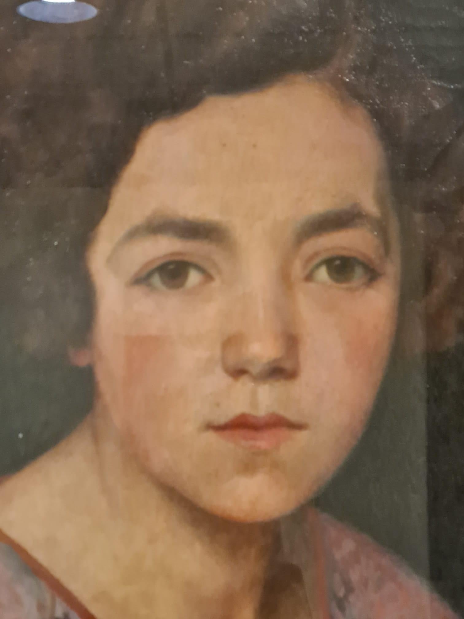 Portrait of a Maiden by painter Ernesto Gai early 1900' For Sale 9