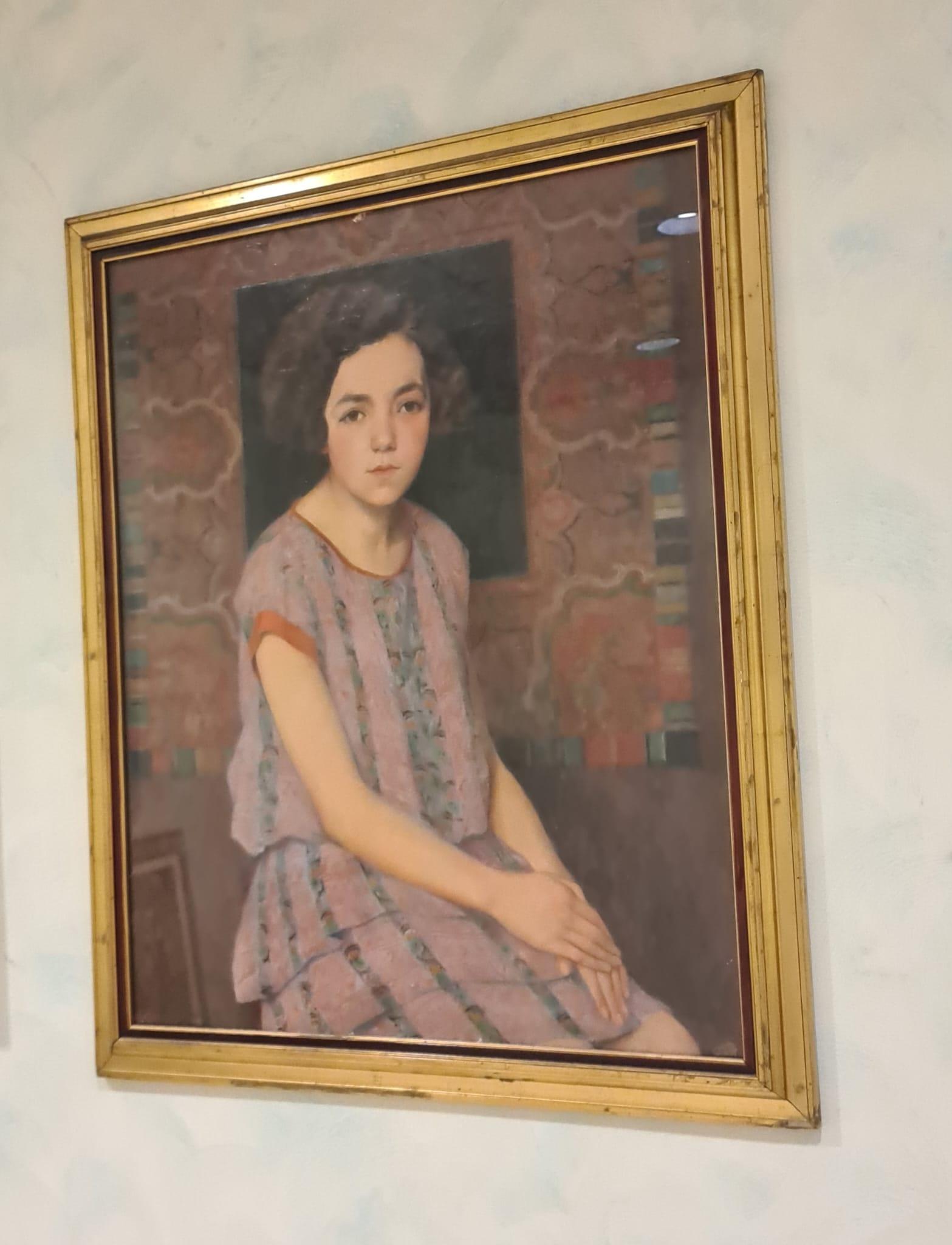 European Portrait of a Maiden by painter Ernesto Gai early 1900' For Sale