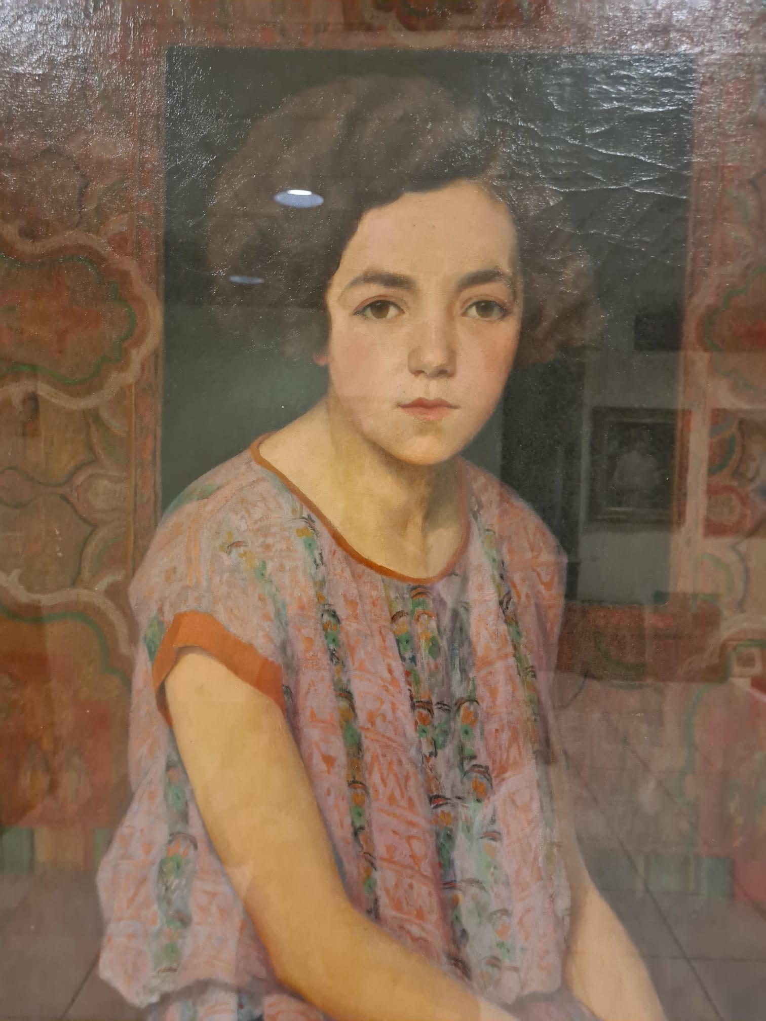 Early 20th Century Portrait of a Maiden by painter Ernesto Gai early 1900' For Sale