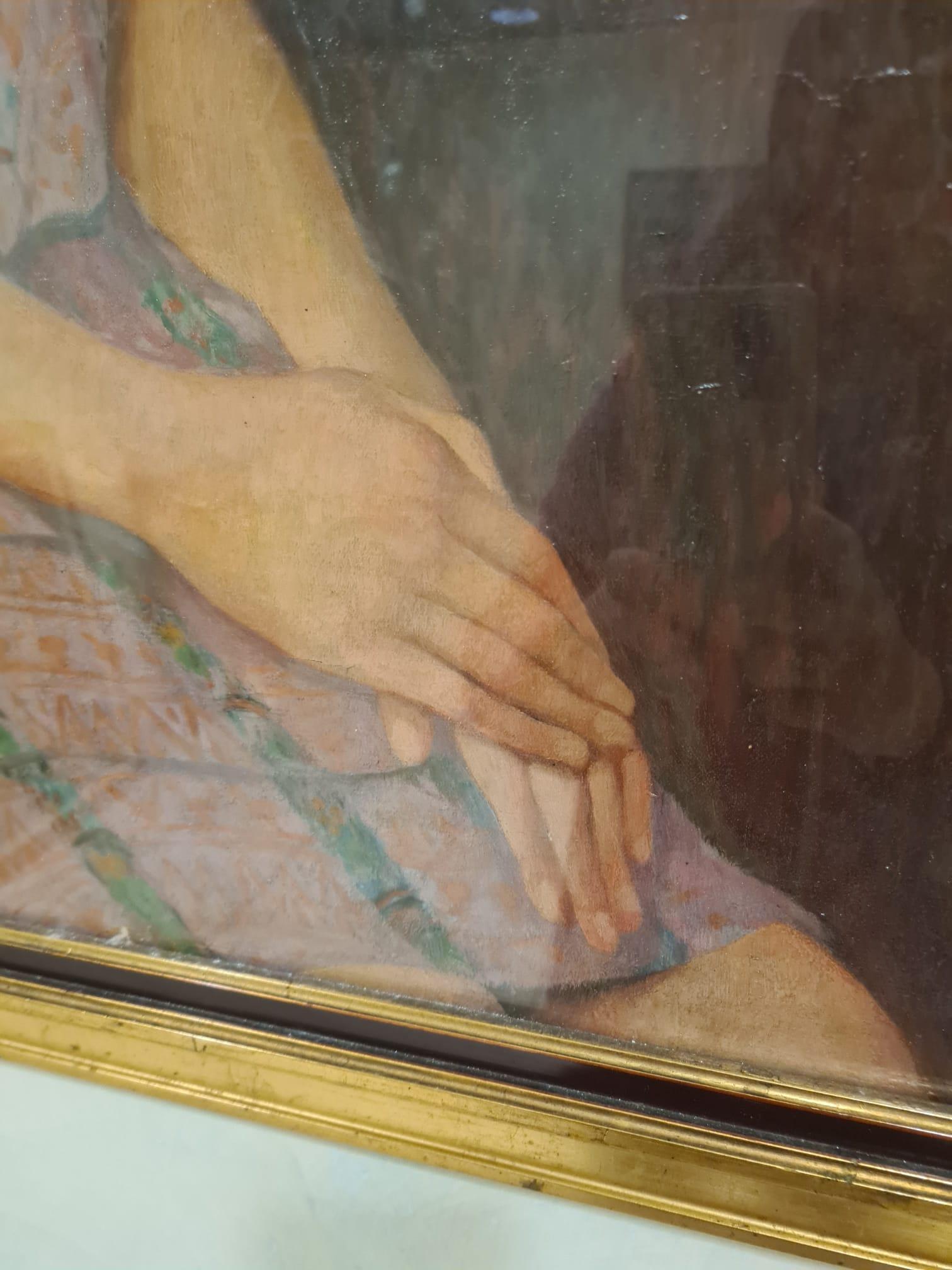 Portrait of a Maiden by painter Ernesto Gai early 1900' For Sale 2