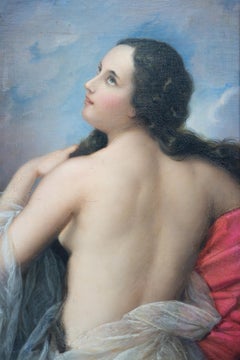 Portrait d'une jeune femme attribué à Natale Schiavoni 19e siècle