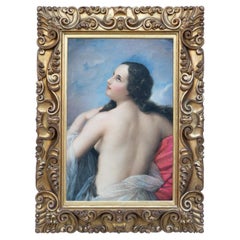 Portrait d'une jeune femme attribué à Natale Schiavoni 19e siècle