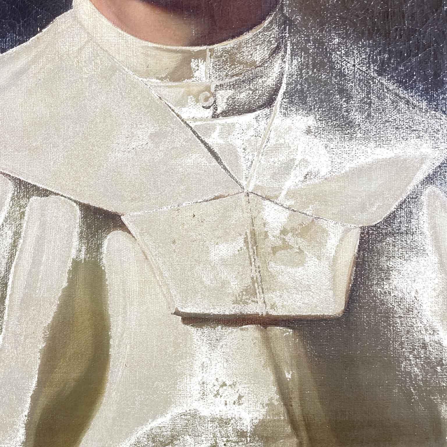 Italian Portrait d'un père dominicain signé et daté Luigi Mussini 1860 École toscane en vente
