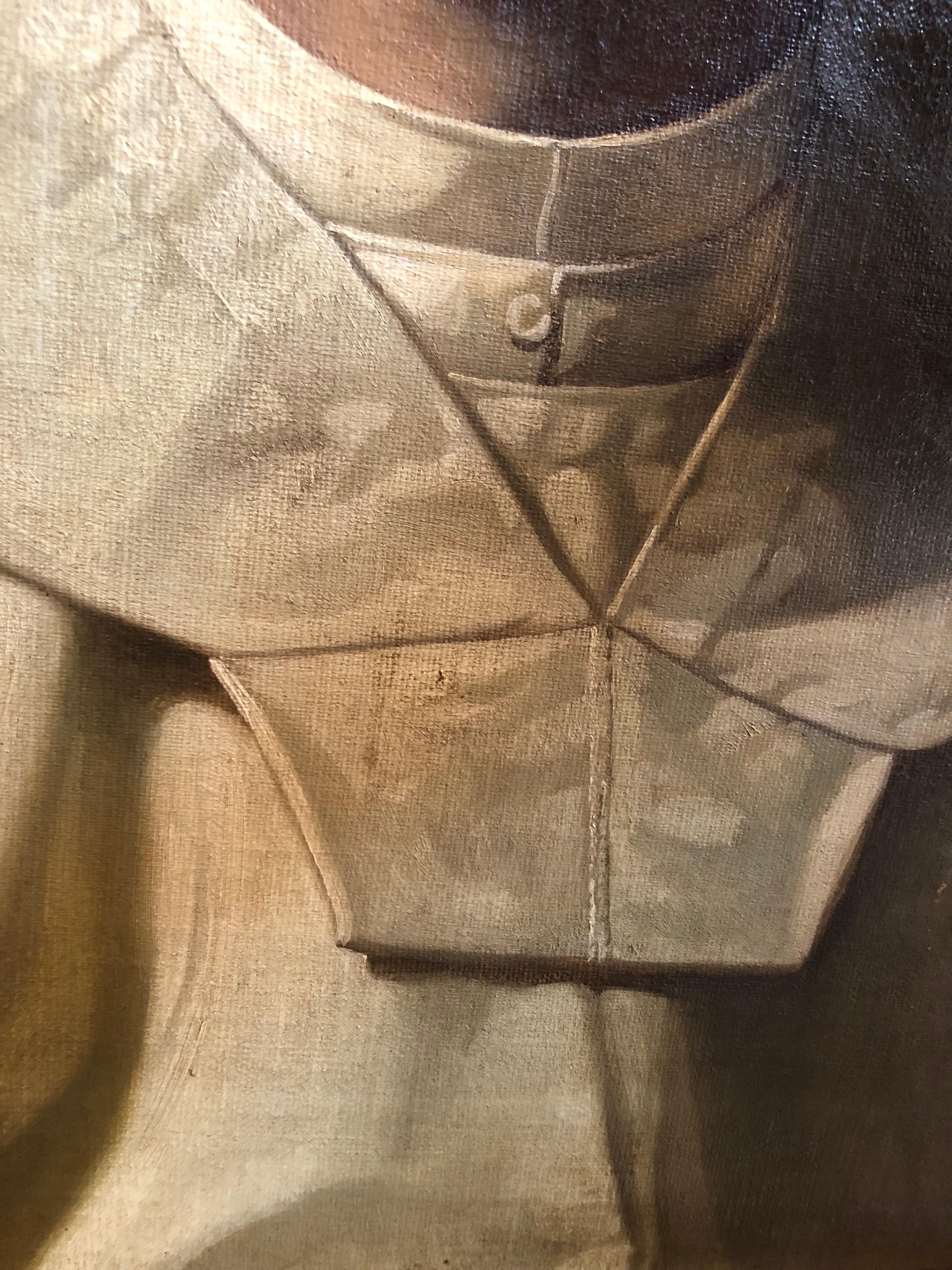 19th Century Portrait d'un père dominicain signé et daté Luigi Mussini 1860 École toscane en vente