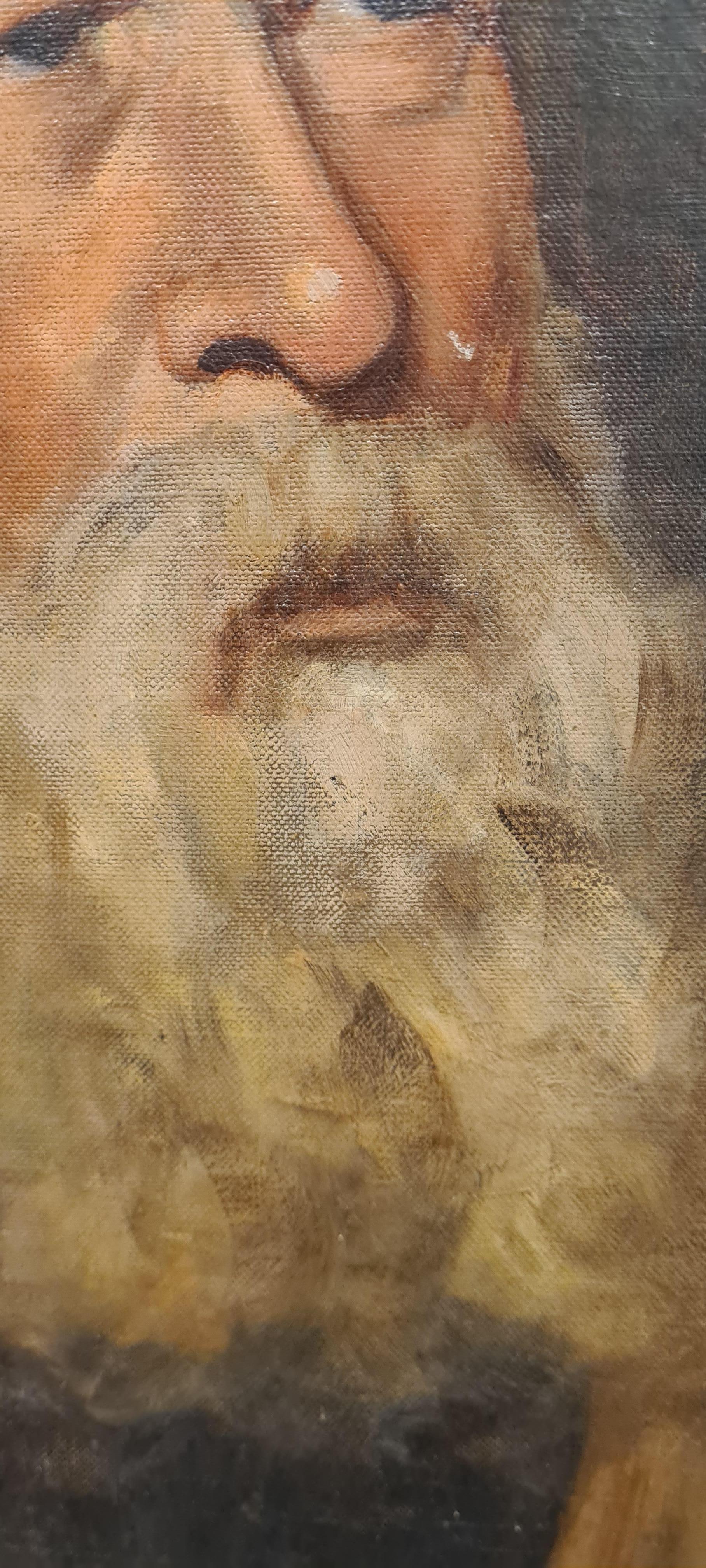 Porträt eines Mannes mit Bart Ende des 19. Jahrhunderts (Leinwand) im Angebot