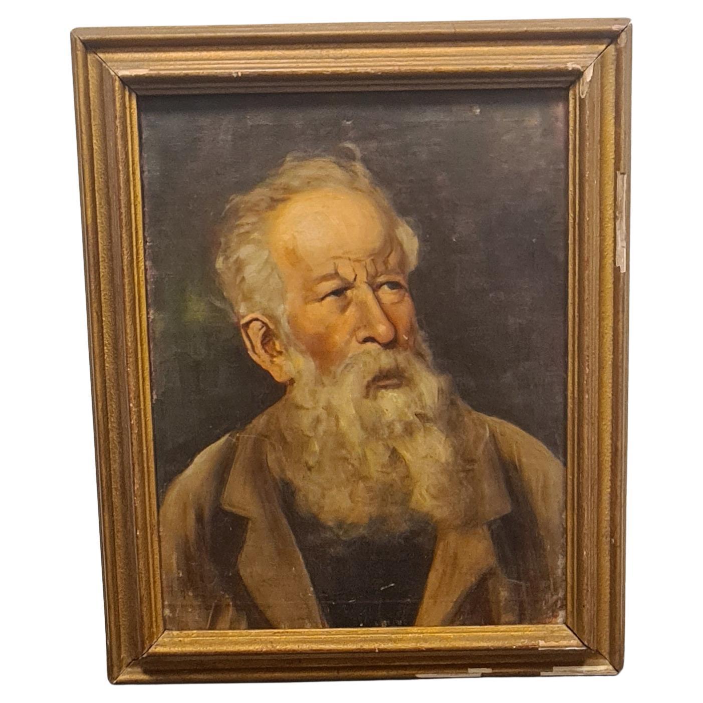 Portrait of man with beard late 19th century era For Sale