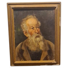 Antique Portrait of man with beard late 19th century era
