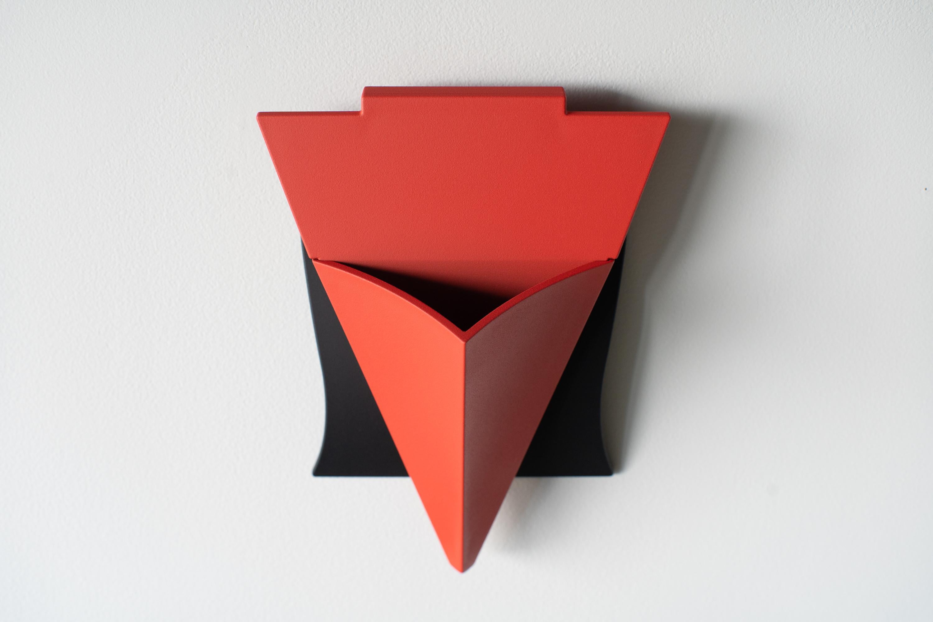 Dipinto Ritratto Rosso Vaso di fiori da parete Alessandro Mendini Postmoderno in vendita