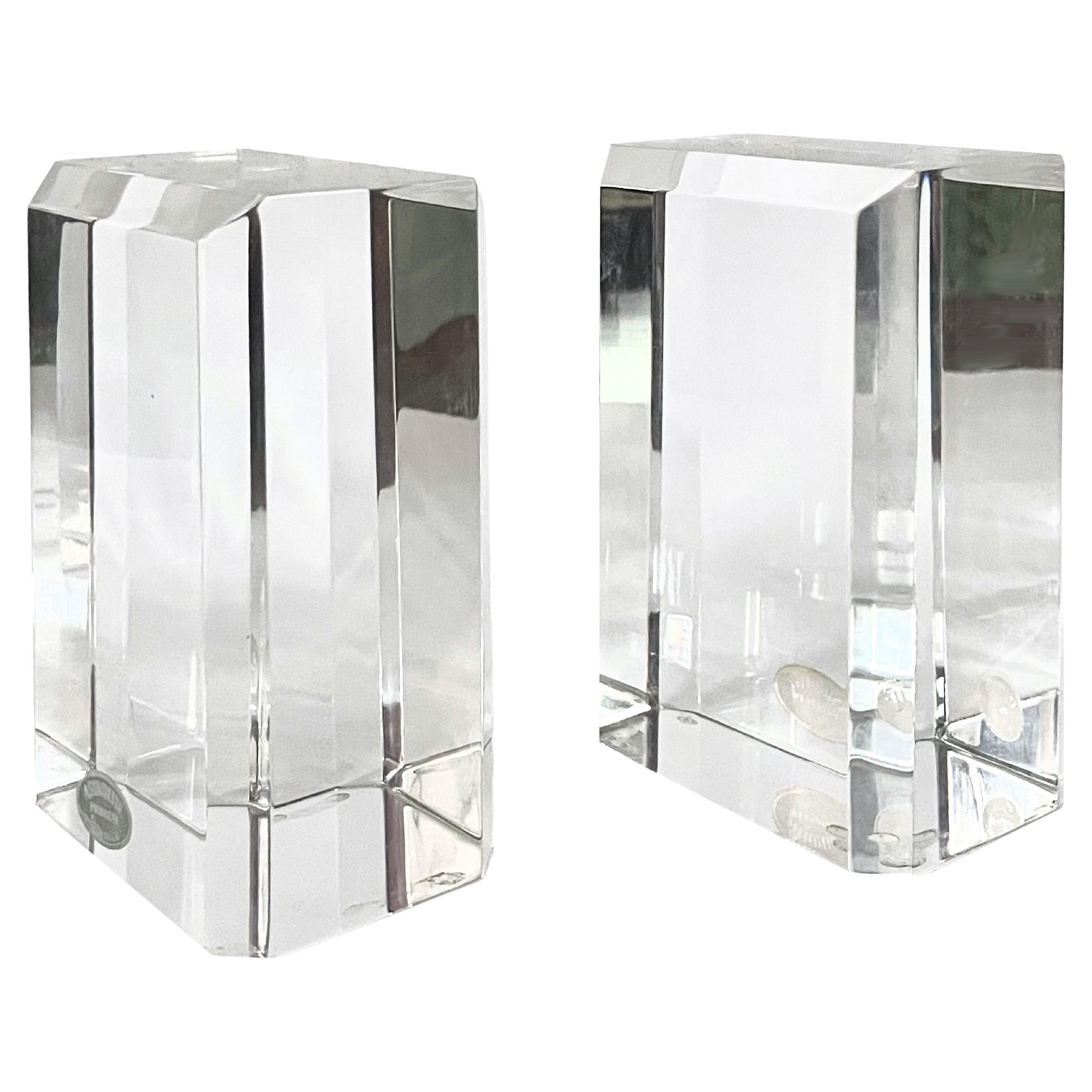 Ritts Astrolite Lucite Bookends For Sale