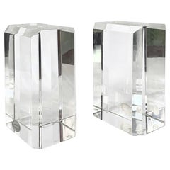Ritts Astrolite Lucite Bookends