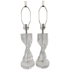 Ritts Astrolite Lucite Lamps