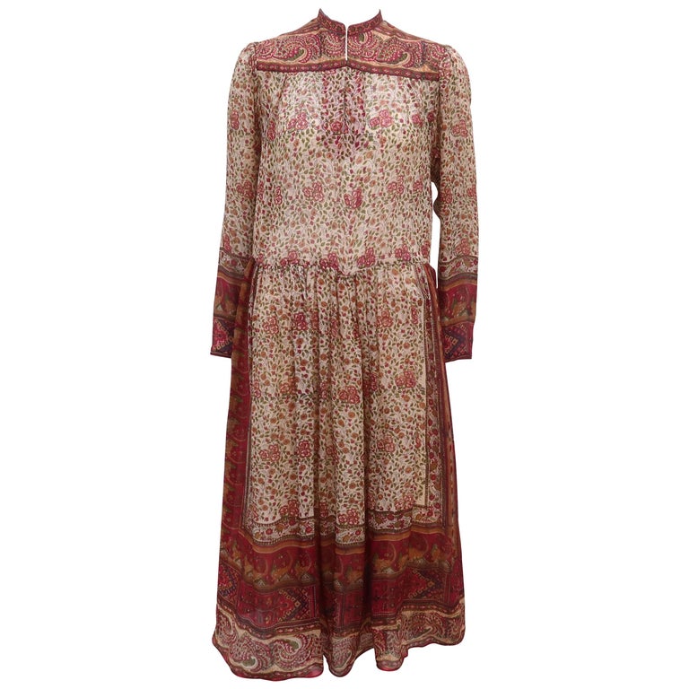 Ritu Kumar Indian Hand Block Printed Silk Dress 1970 S At 1stdibs Ritu Kumar Indian Hand Block Printed Silk Dress 1970 S At 1stdibs